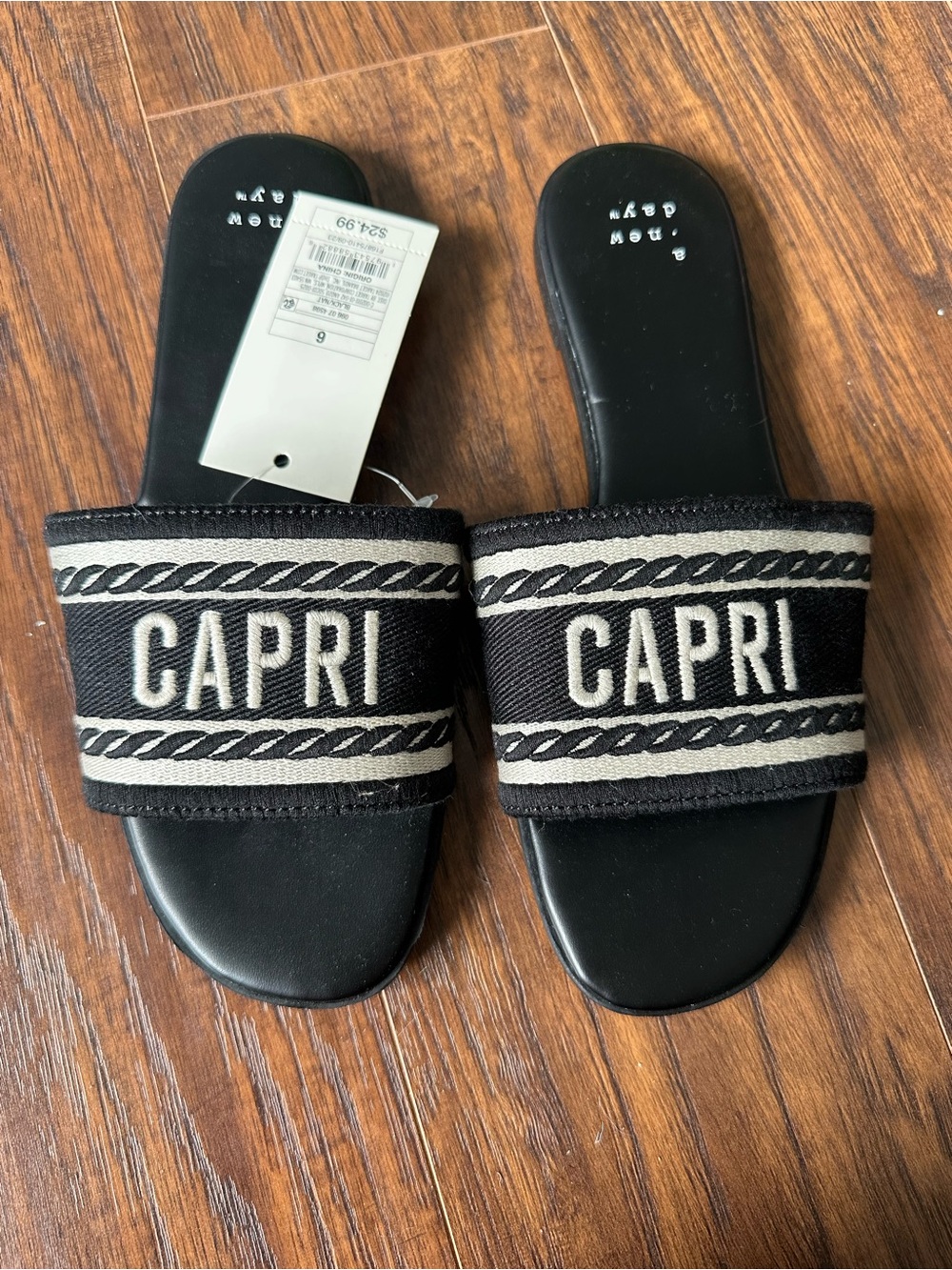 Black Slide Sandals - a new day